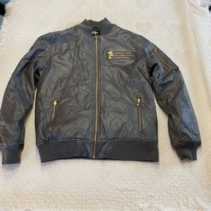 Imperious Leather Bomber Jacket (M)